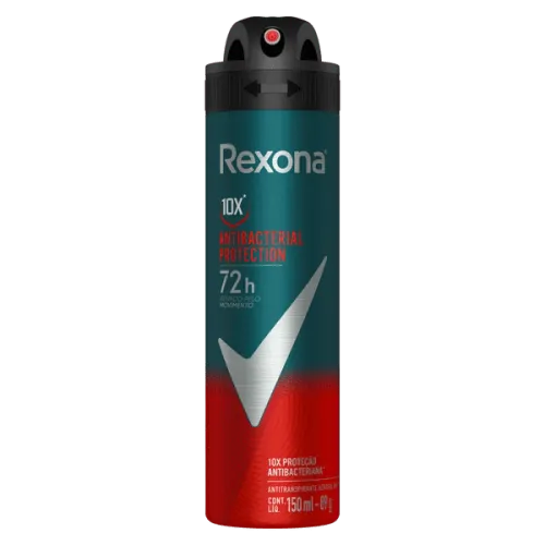 Rexona Desodorante Men Antibacterial Protection Aerossol Antitranspirante Com 150ml