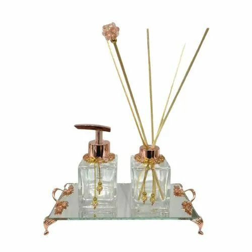 KIT DIFUSOR E SABONETEIRA C/ BANDEJA - ROSE