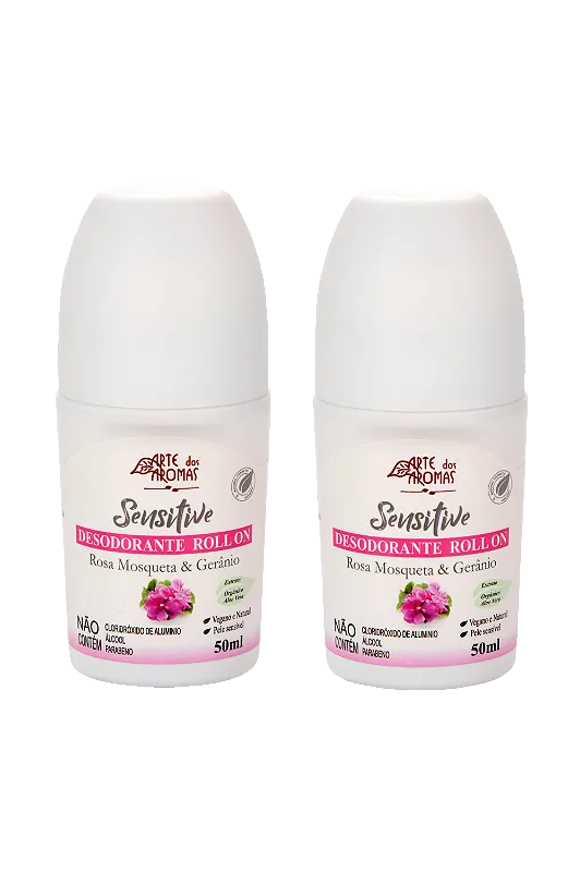 Duo Desodorante Rosa Mosqueta & Gerânio 50ml