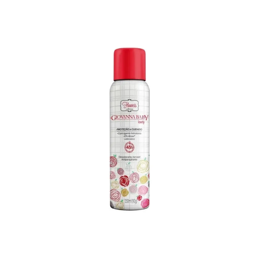 Giovanna Baby Desodorante Aerosol Antiperspirante Jato Seco Lovely 150ml