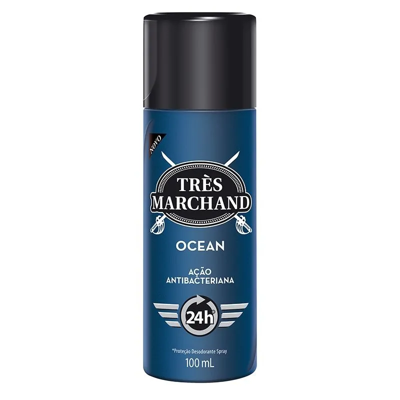 Desodorante Spray Três Marchand Ocean 100Ml