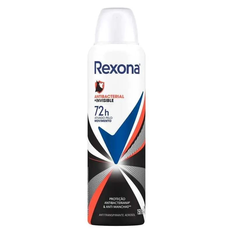 Desodorante Rexona Aerosol Antibacterial+Invisible 150ml