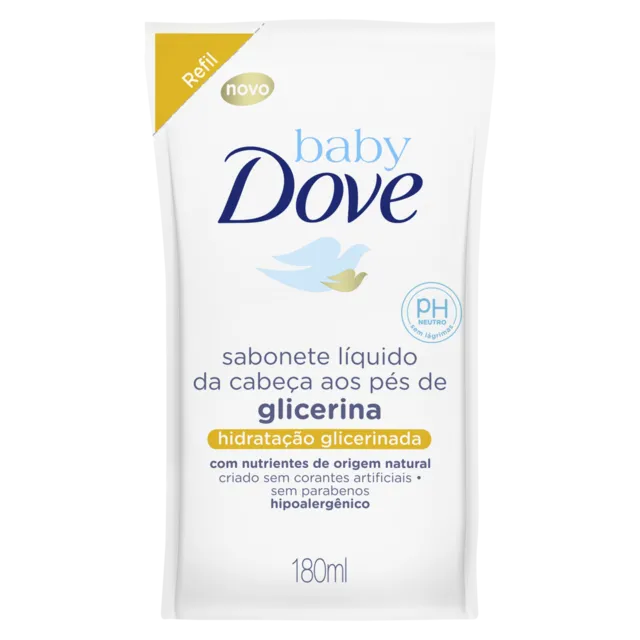 Sabonete Líquido Hidratação Enriquecida Refil 180ML - Dove Baby