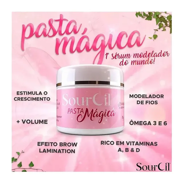 Pasta Mágica Sourcil Hidratação Profunda Tradicional ou Uso Noturno 15gr Selecione o Modelo Desejado