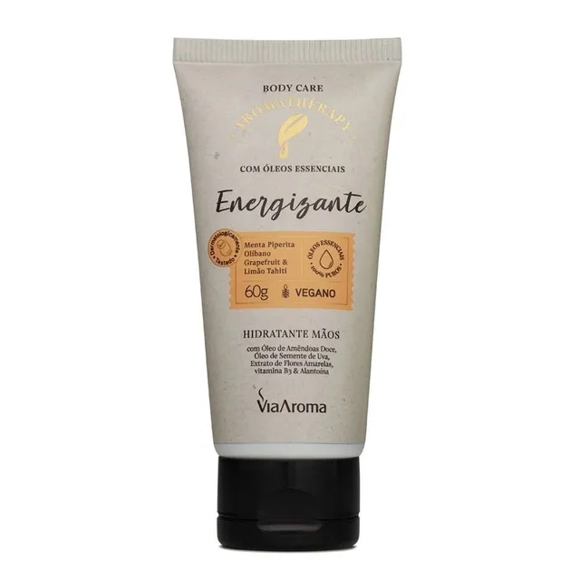Hidratante Mãos Energizante Aromatherapy Via Aroma 60g
