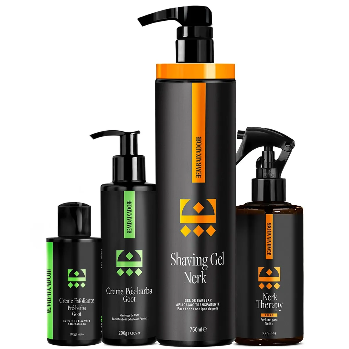 Kit Barbear Nerk Embaixador Shaving + Creme + Perfume Lust 750ml