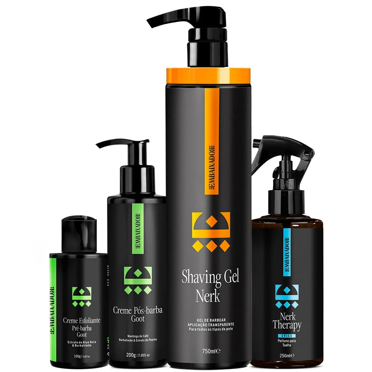 Kit Barbear Nerk Embaixador Shaving + Creme + Perfume Spice 750ml