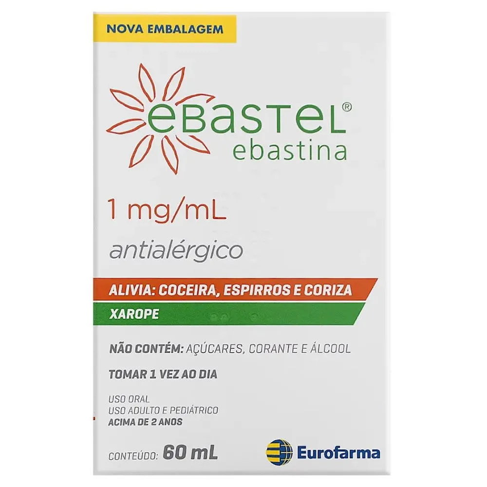 Ebastel Xarope 1 Mg/Ml Com 60 Ml
