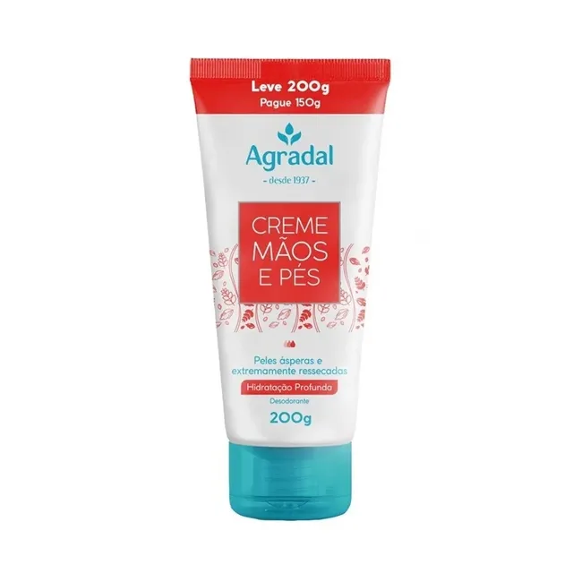 Creme Mãos e Pés Agradal 200G Hidratante