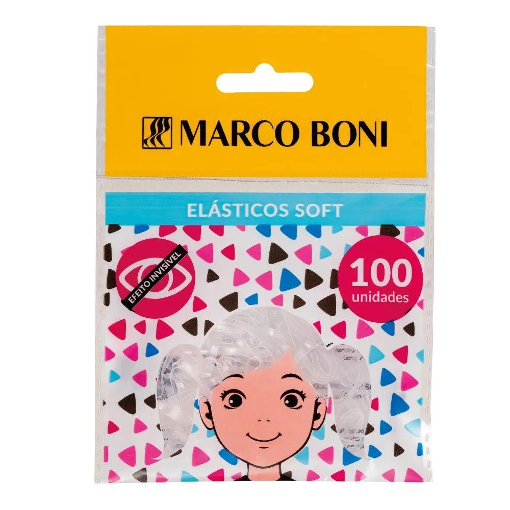 Elástico de Silicone Grosso Transparente Marco Boni 100un