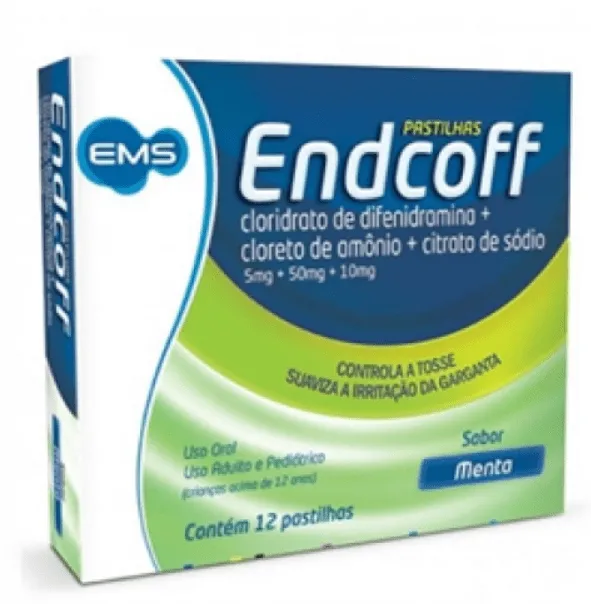 Endcoff Pastilhas De Uso Oral Menta Com 12 Pastilhas