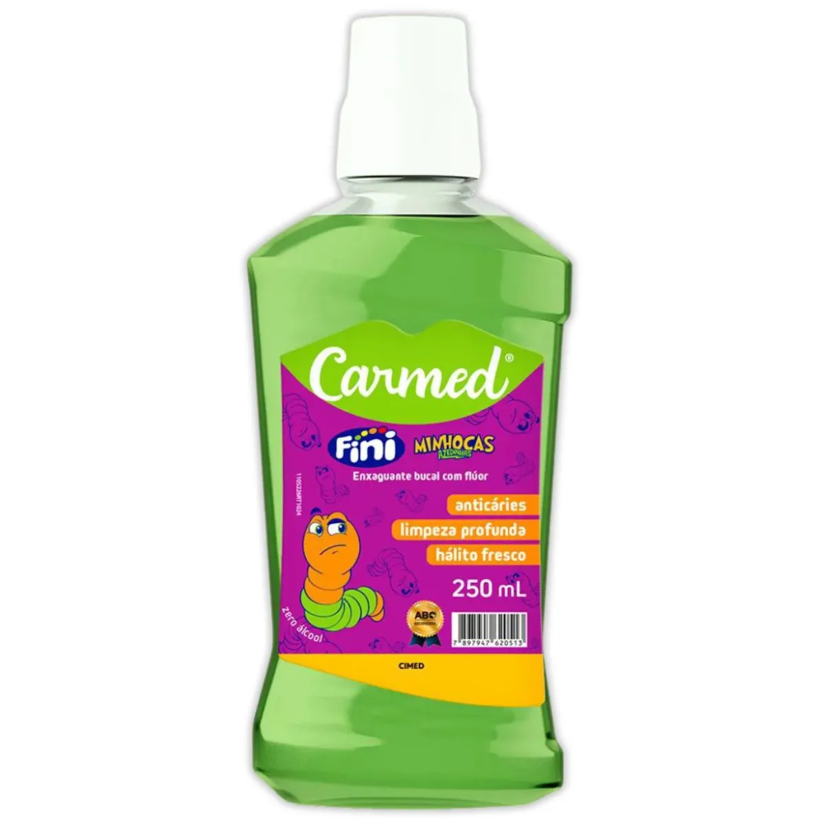 Enxaguante Bucal Carmed Fini Minhocas Azedinhas Com Flúor 250ml