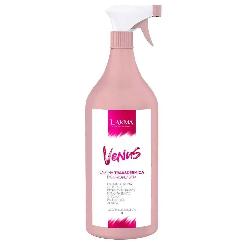 Fluido Enzima Transdérmica Lipoplastia Lakma Venus 1L – Redução de Medidas e Celulite