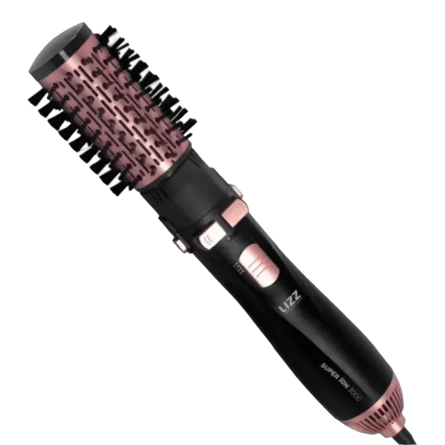 Escova Multifuncional 5 em 1 Super Íon 3000 Preto Rose 127V - Lizz