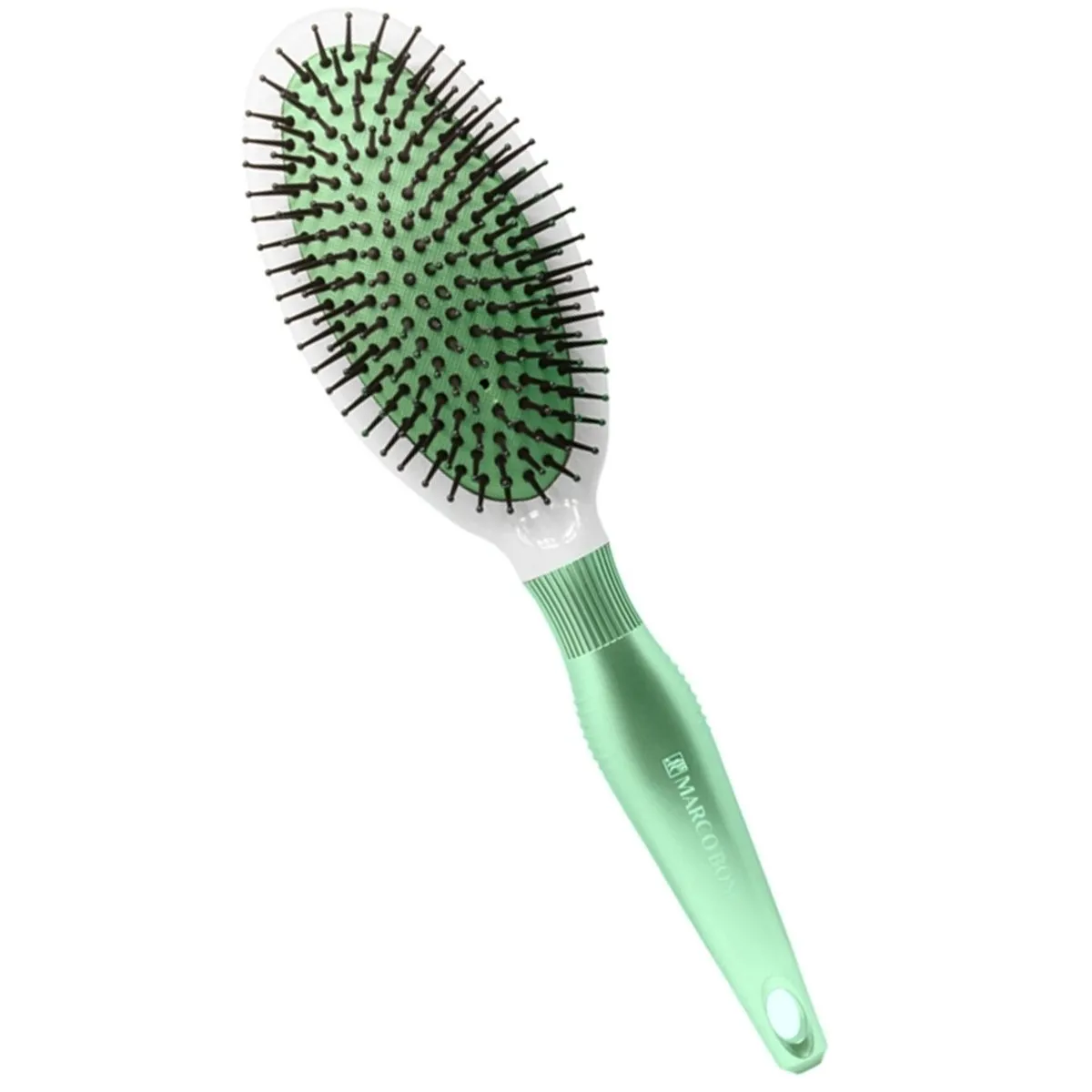 Escova de Cabelo Oval Almofadada Satin Marco Boni 7352 Verde
