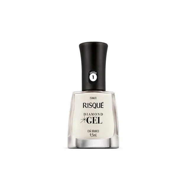 ESMALTE RISQUE DIAMOND GEL CHA BRANCO 9.5ML