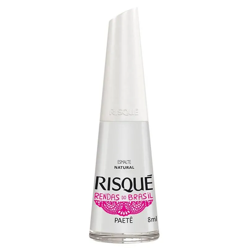Esmalte Risqué Natural Rendas do Brasil Paetê 8 Ml