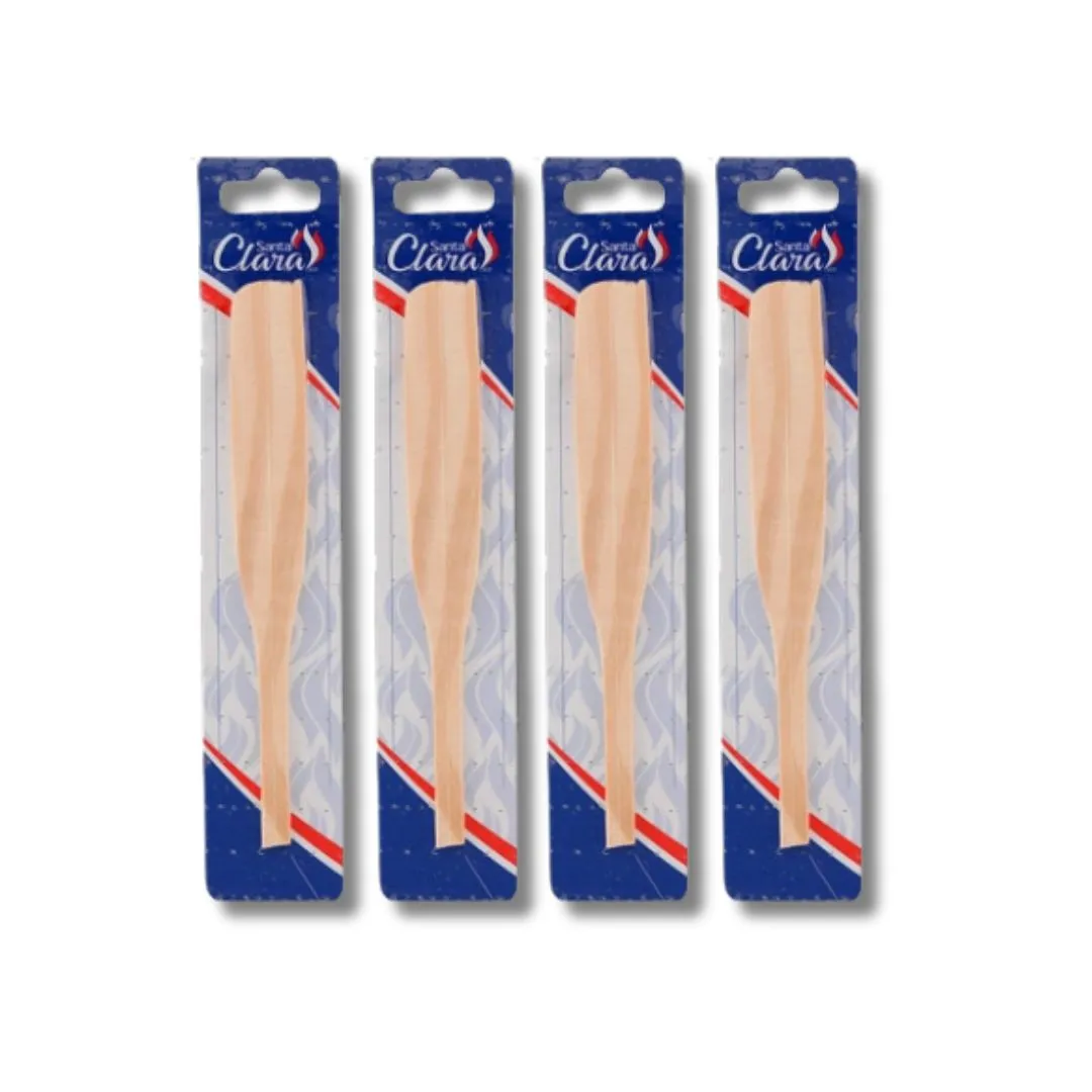 Espátula Madeira Média Santa Clara 293 kit c/04 unidades