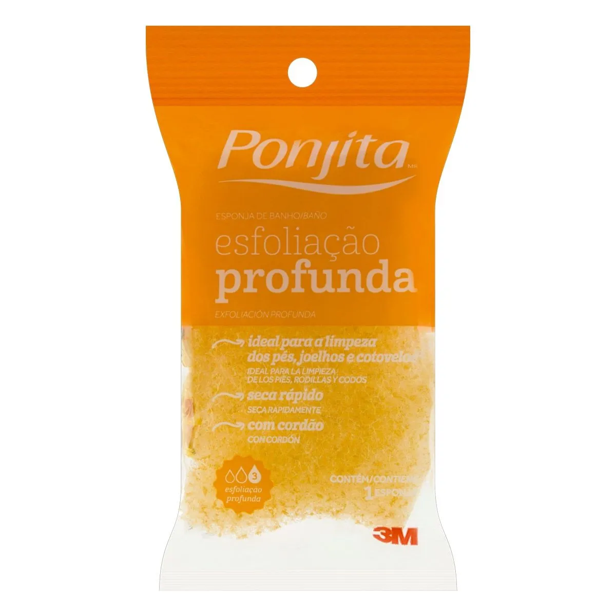 Esponja para Banho Esfoliação Profunda Ponjita