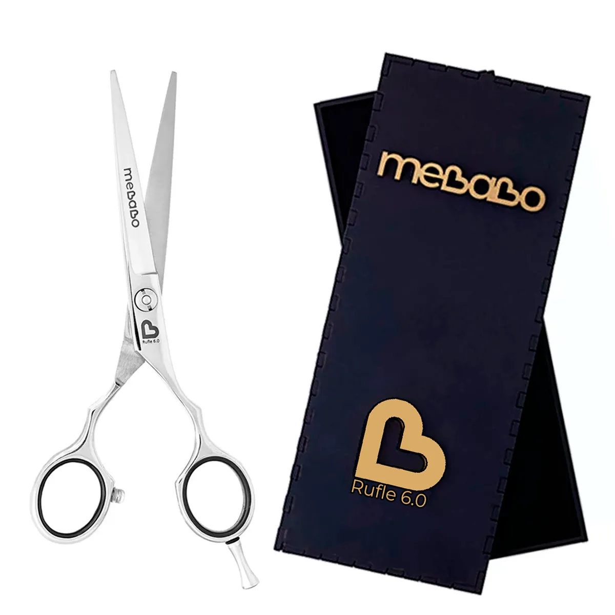 Tesoura Fio Navalha MB Rufle + Estojo 6.0 Polegadas