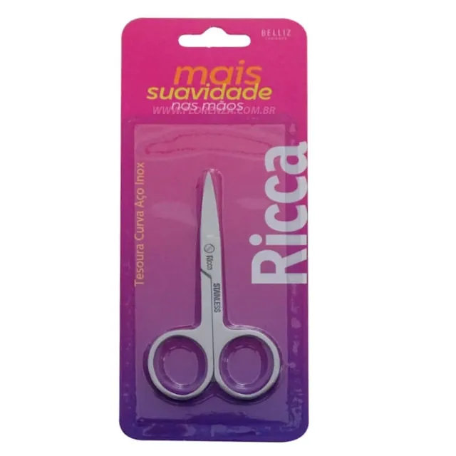 Tesoura Curva Aço Inox Ricca