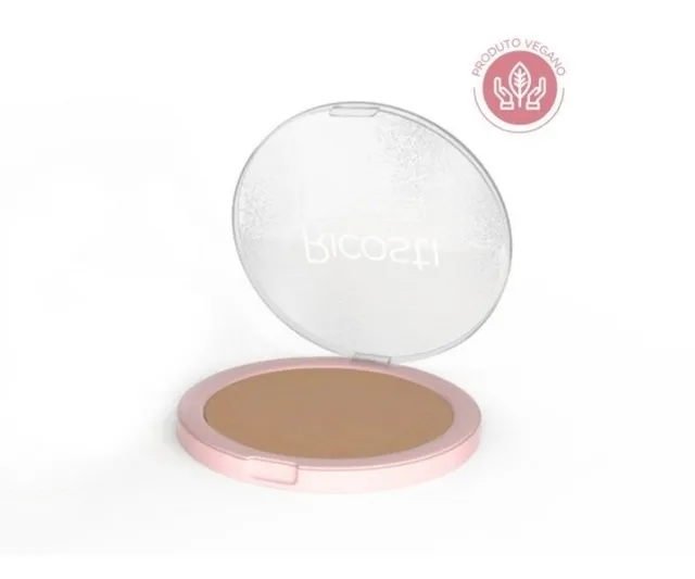 Pó Compacto Ricosti Alta Cobertura Vegano 10g Cor 10 VAL.31/10/2025