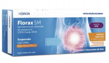 Florax Probiótico Sm Pediátrico Sabor Uva Suspensão 5 Flaconetes