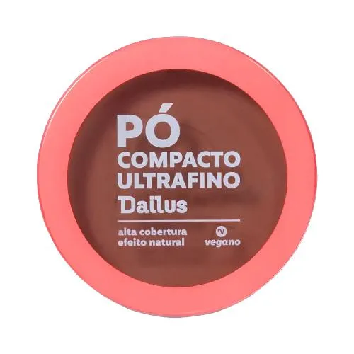 Pó Compacto Ultrafino Dailus Vegano D12 Escuro 10g