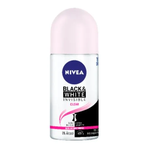 Desodorante Roll-on Nivea Invisible for Black e White Clear 50ml