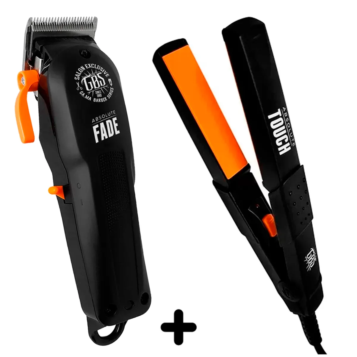 Kit Máquina de Corte GBS Fade Cordless + Prancha GBS Mini Touch Bivolt