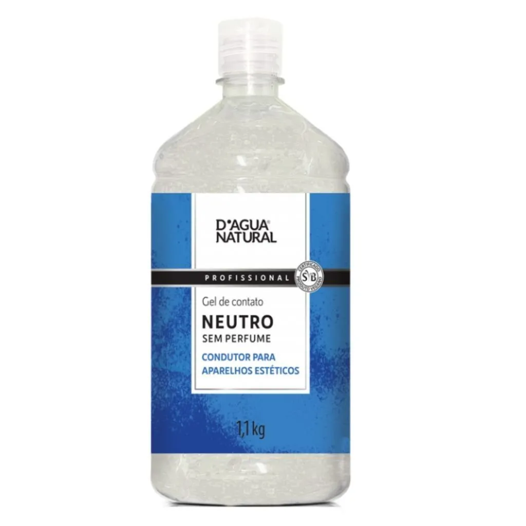 Gel de Contato Neutro Sem Perfume D'água Natural 1,1kg