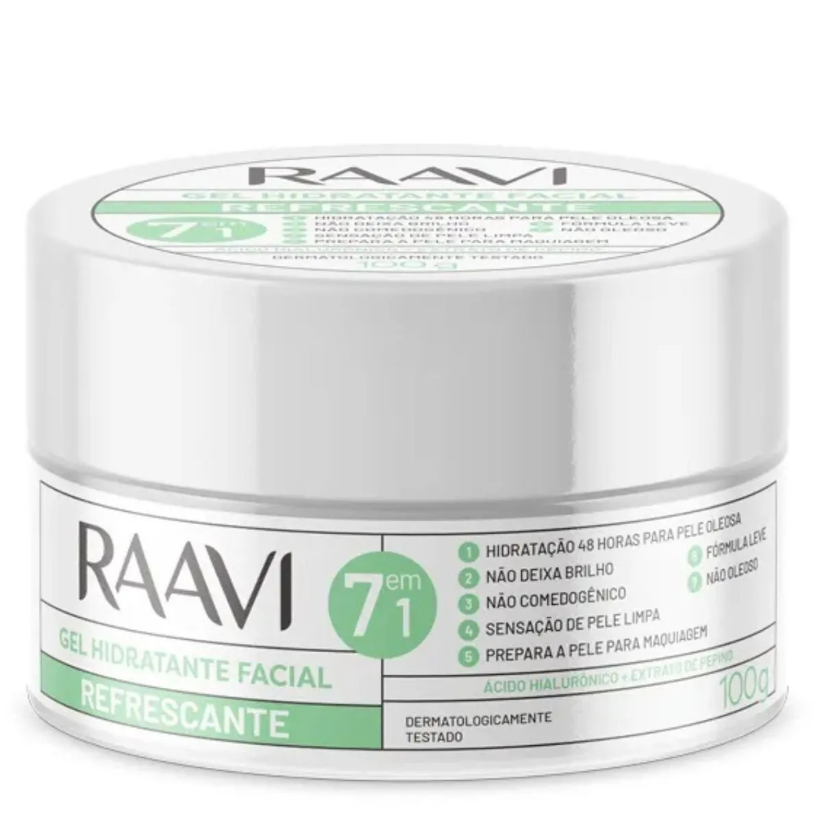 Gel Hidratante Facial Refrescante Raavi 100g