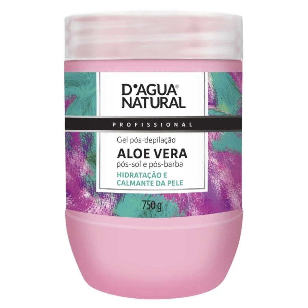 Gel Pós Depilação Aloe Vera D'agua Natural 750g