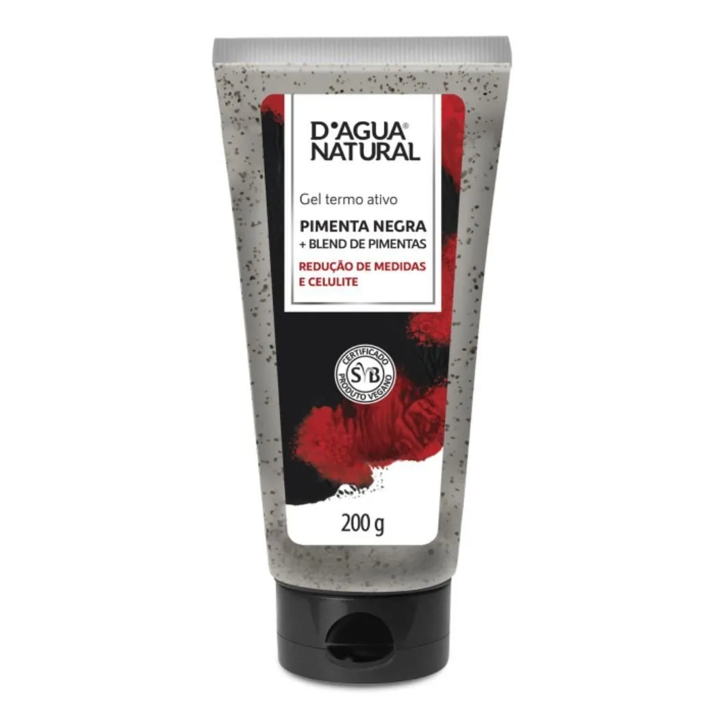 Gel Termo Ativo Pimenta Negra D'agua Natural 200g