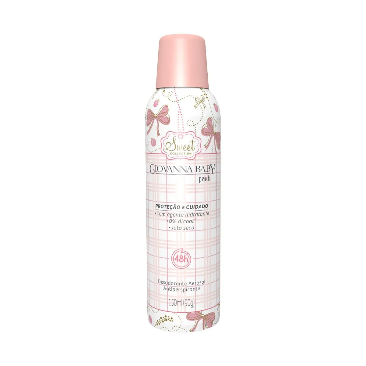 Giovanna Baby Desodorante Aerosol Antiperspirante Jato Seco Peach 150ml