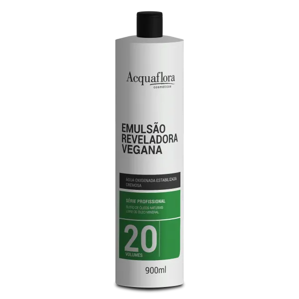 Água Oxigenada Emulsão Reveladora Vegana 20vol 900ml - Acquaflora