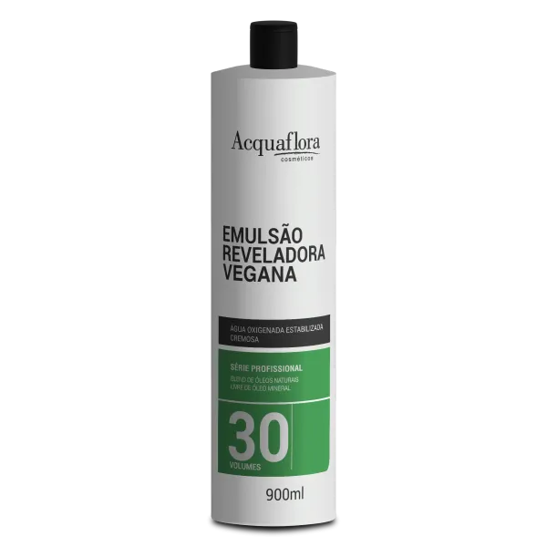 Água Oxigenada Emulsão Reveladora Vegana 30vol 900ml - Acquaflora