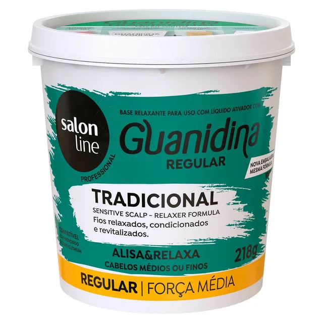 Guanidina Tradicional Regular Alisa e Relaxa 218g - Salon Line