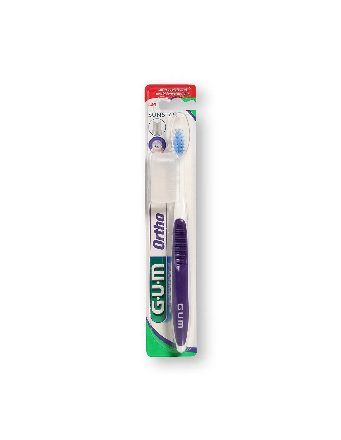 GUM Escova Dental Ortodontica Com Capa 124