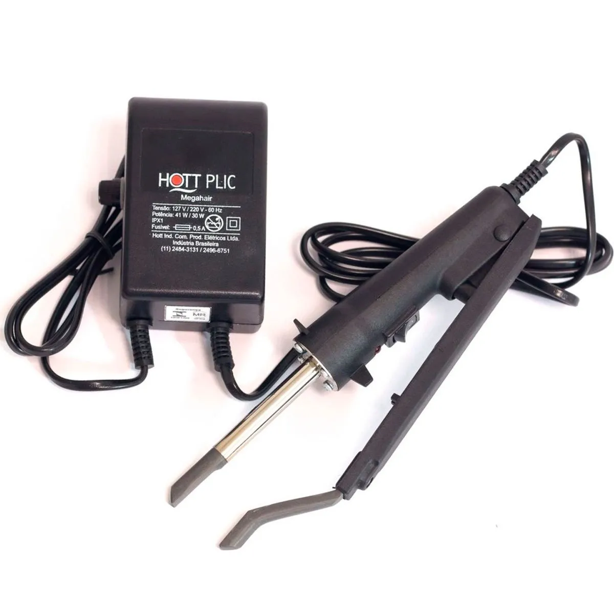 Pinça para Mega Hair Hott Plic Ponta Lisa Bivolt