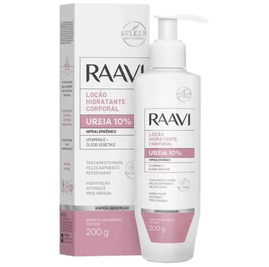 LOÇÃO HIDRATANTE DEO CORPORAL UREIA 10% RAAVI 200g