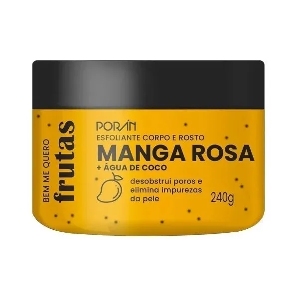 Esfoliante corpo e rosto Poran Manga rosa
