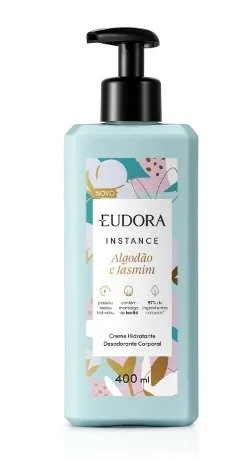 Instance Creme Hidratante Desodorante Corporal Algodão e Jasmim 400ml
