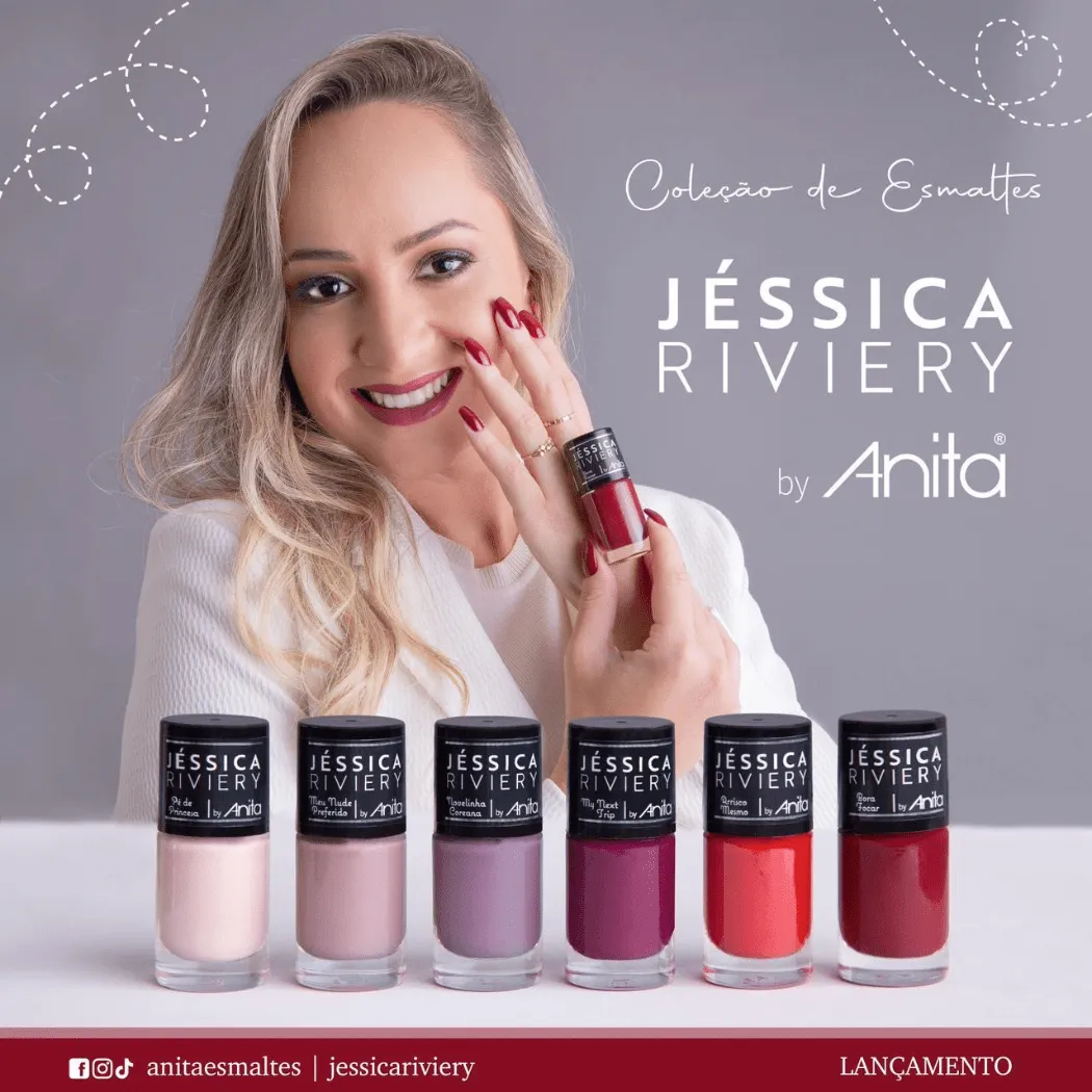 Kit 6 Esmaltes Jéssica Riviery By Anita Esmaltes