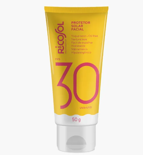 PROTETOR SOLAR FACIAL TOQUE SECO RICOSOL FPS30 50g