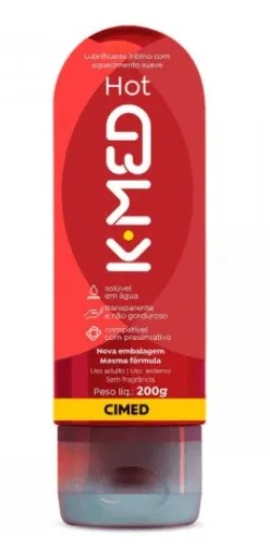 K-med Gel Lubrificante Íntimo Hot Com 200g