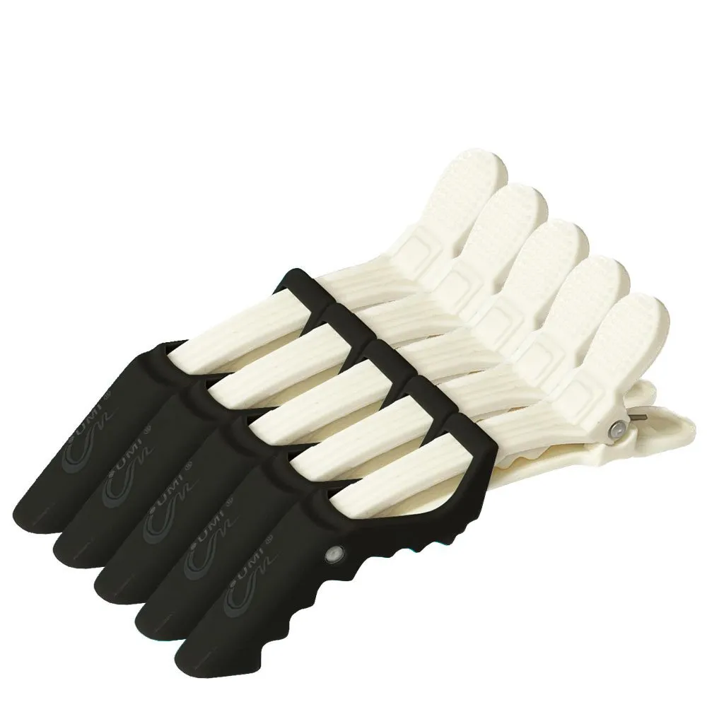 Clips Para Cabelos Crocodilo Com 05 Unidades UMI Preto