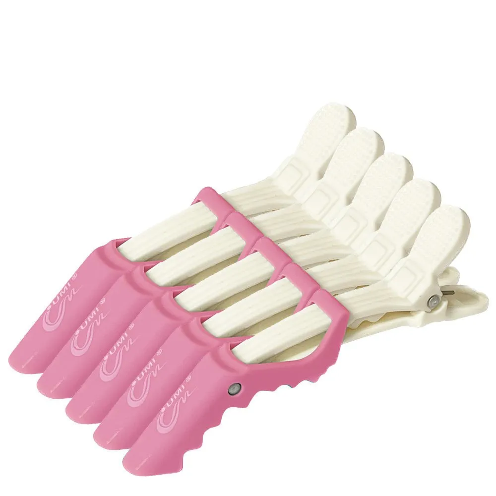 Clips Para Cabelos Crocodilo Com 05 Unidades UMI Rosa