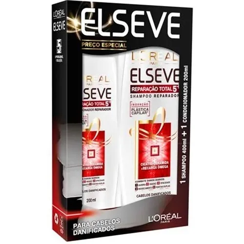KIT ELSEVE SHAMPOO E CONDICIONADOR REPARACAO TOTAL 5 375/170ML