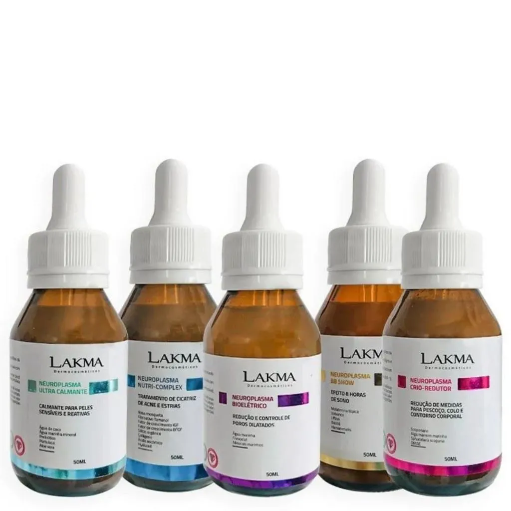 Kit Fluidos Neuroplasmas Tratamentos Faciais 5 Itens Lakma
